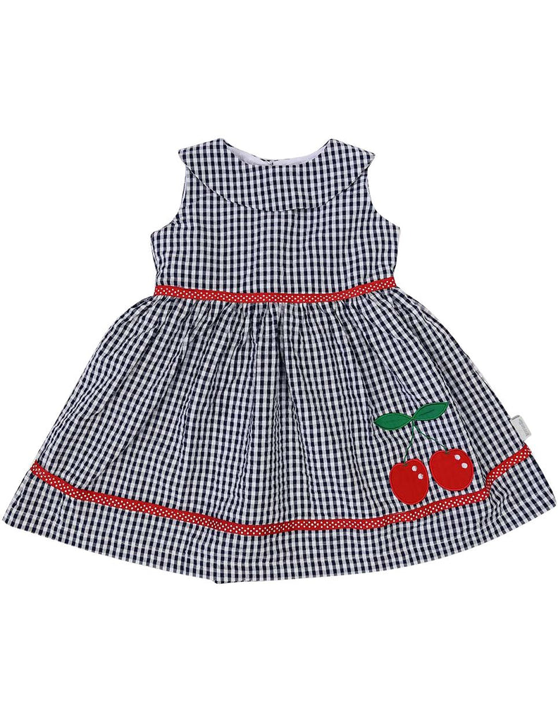 A1213N Seersucker Cherry Dress-Dress-Korango_Australia-Kids_Fashion-Children's_Wear