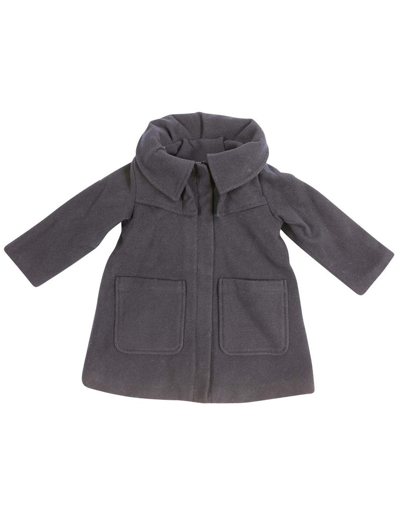 C13028G Vamos Vintage Girls Zip Lined Overcoat with Hood