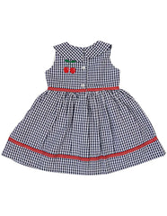 A1213N Seersucker Cherry Dress-Dress-Korango_Australia-Kids_Fashion-Children's_Wear