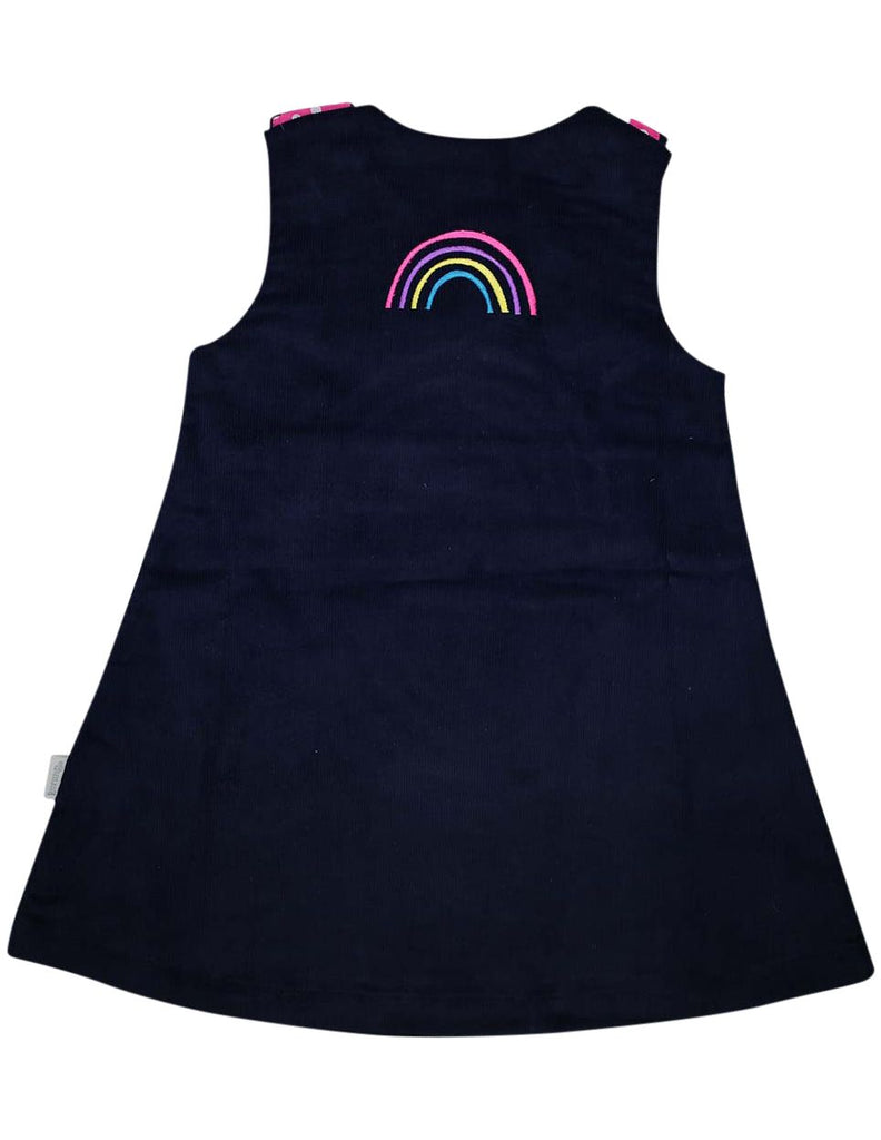 A1354N Standing out from the Crowd Rainbow Lined Cord Pinafore