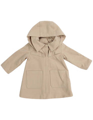 C13028B  Vamos Vintage Girls Zip Lined Overcoat with Hood