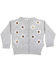 A1246G Daisy Sequence Cardigan-Cardigans/Jackets/Sweaters-Korango_Australia-Kids_Fashion-Children's_Wear