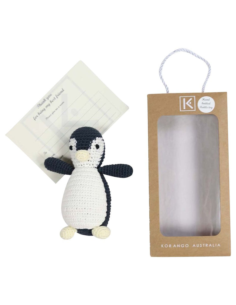 B13030G Essentials Penguin Hand Crocheted Toy