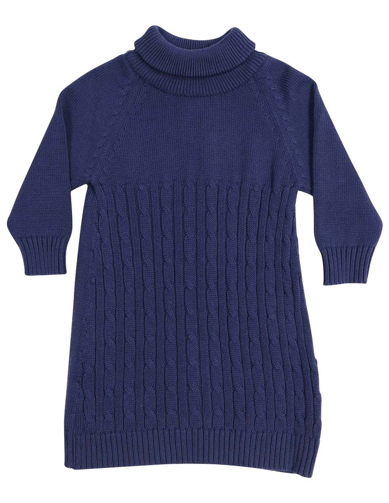 A1337N Stars Turtle Neck Cable Knit Dress