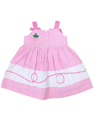 A1214P Seersucker Strawberry Dress-Dress-Korango_Australia-Kids_Fashion-Children's_Wear