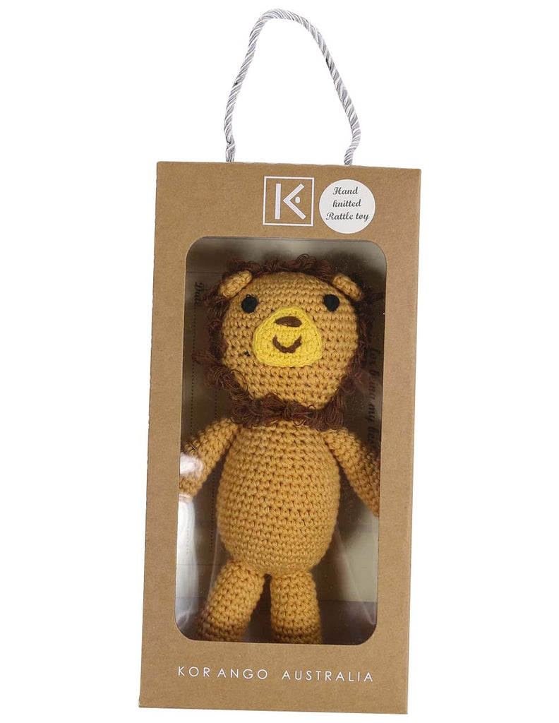 B13028L  Essentials Lion Hand Crocheted Toy