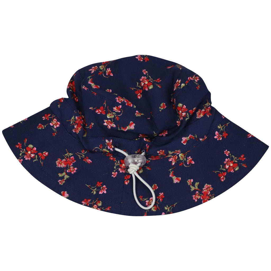 C1425N Navy Floral Floral Sunhat