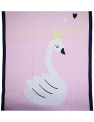B13017P Swan Princess Swan Princess Knit Blanket (100cm x 80cm)