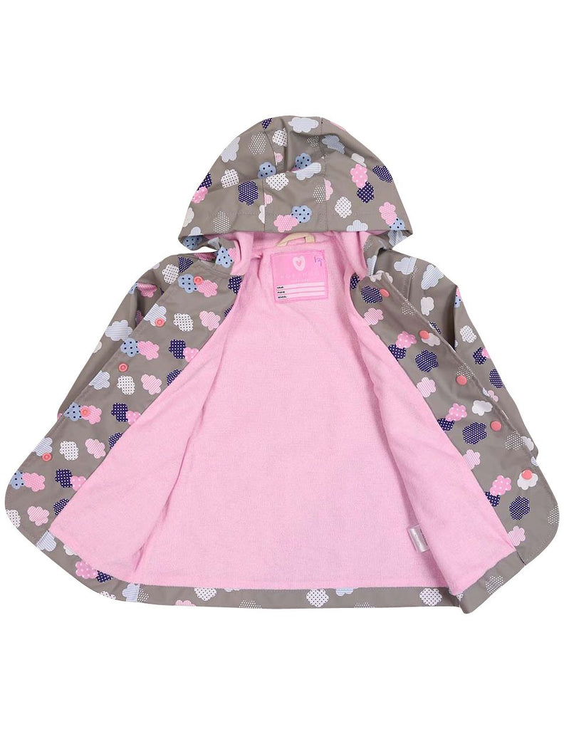 A1342G Rainwear Raincoat Cloud Print French Terry Lined