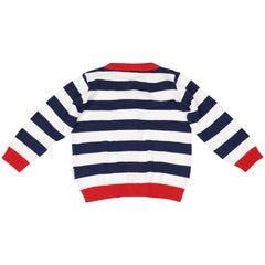 C1418N Nautical Stripes Cardigan