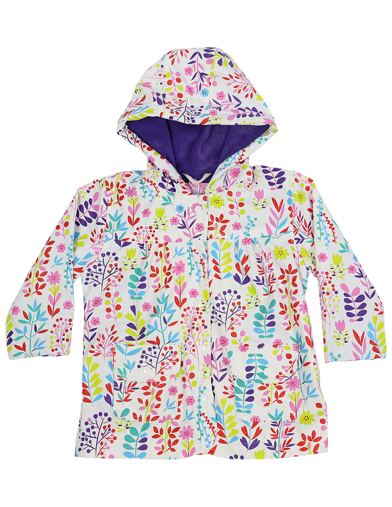 A1138W Chirpy Bird Floral Raincoat-Rain Wear-Korango_Australia-Kids_Fashion-Children's_Wear