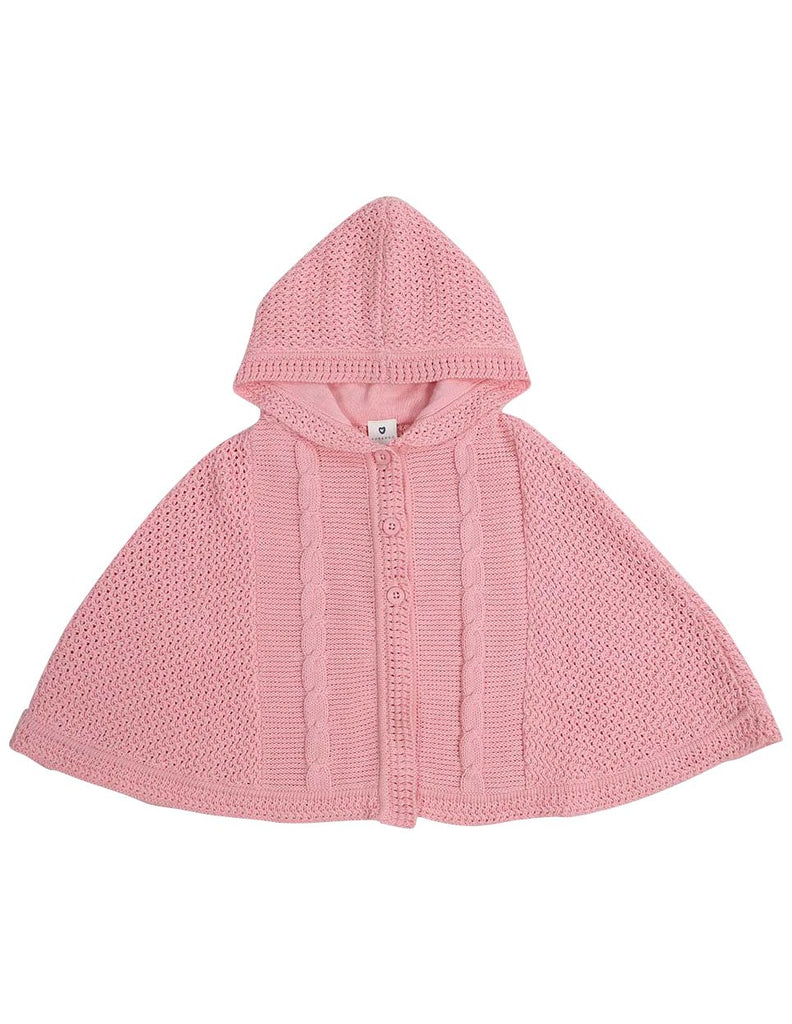 A1320P Clouds Cable Knit Poncho