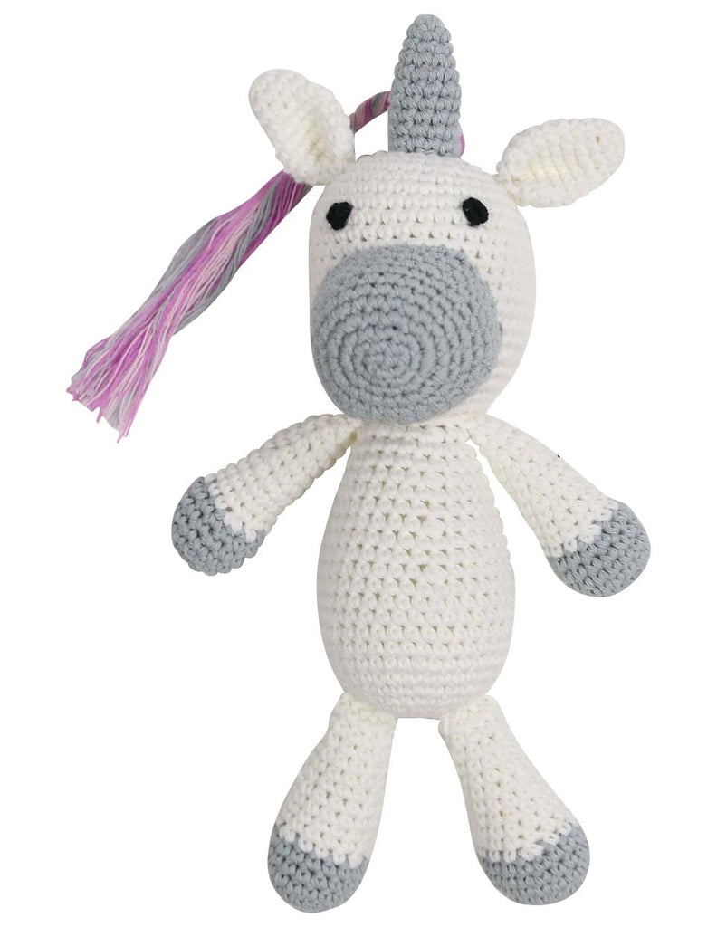 B13029U  Essentials Unicorn Hand Crocheted Toy