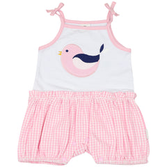 B1421P Chirpy Bird Playsuit with Applique