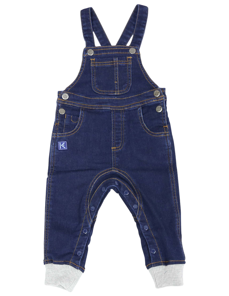 A1105D Over the Moon Denim Knit Overall-All in Ones-Korango_Australia-Kids_Fashion-Children's_Wear