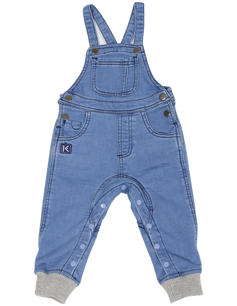 A1105L Over the Moon Denim Knit Overall-All in Ones-Korango_Australia-Kids_Fashion-Children's_Wear