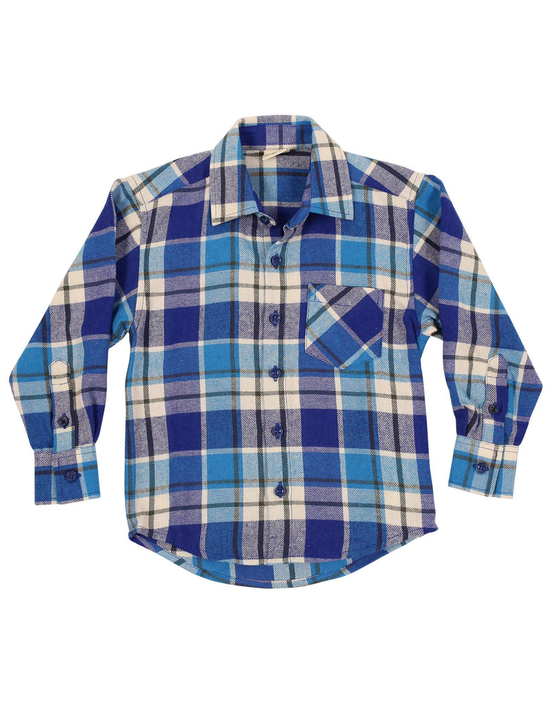A1119B Bear in There Bear Check Flannel Shirt-Tops-Korango_Australia-Kids_Fashion-Children's_Wear