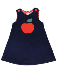 A1131N Cheeky Apple Cord Dress-Dresses-Korango_Australia-Kids_Fashion-Children's_Wear