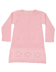 A9050P Snowflakes A-line Knit dress-Dresses-Korango_Australia-Kids_Fashion-Children's_Wear