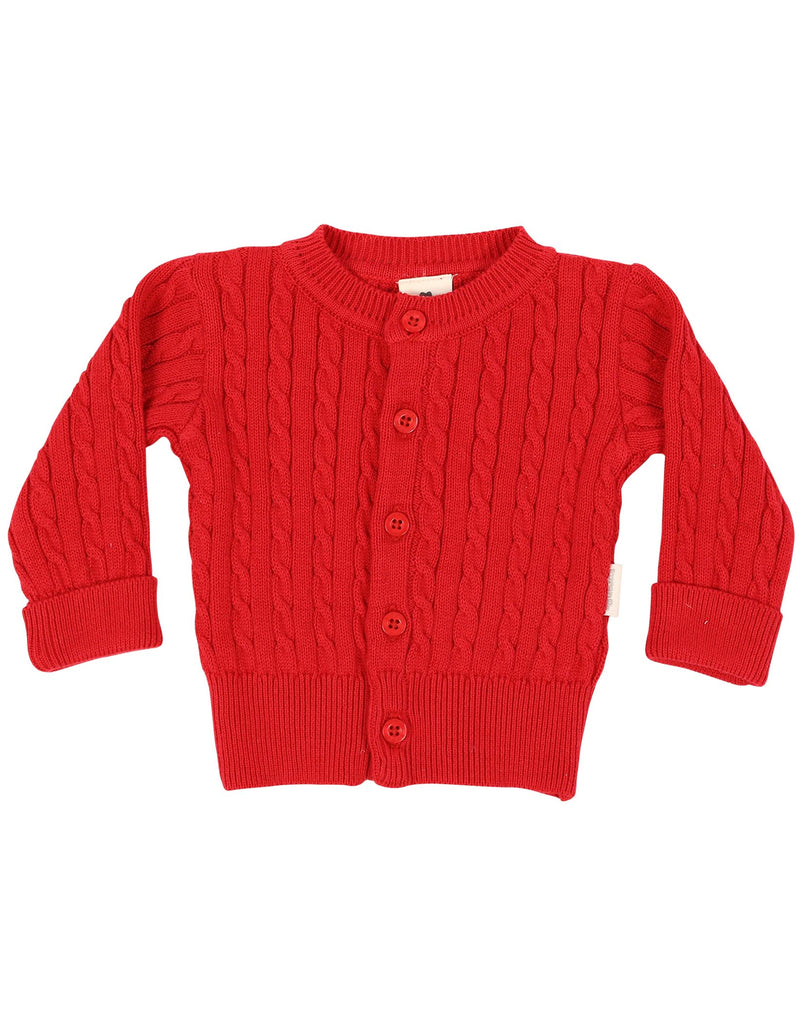 B1102 Mr Fox Cable Knit Jacket-Cardigans/Jackets/Sweaters-Korango_Australia-Kids_Fashion-Children's_Wear