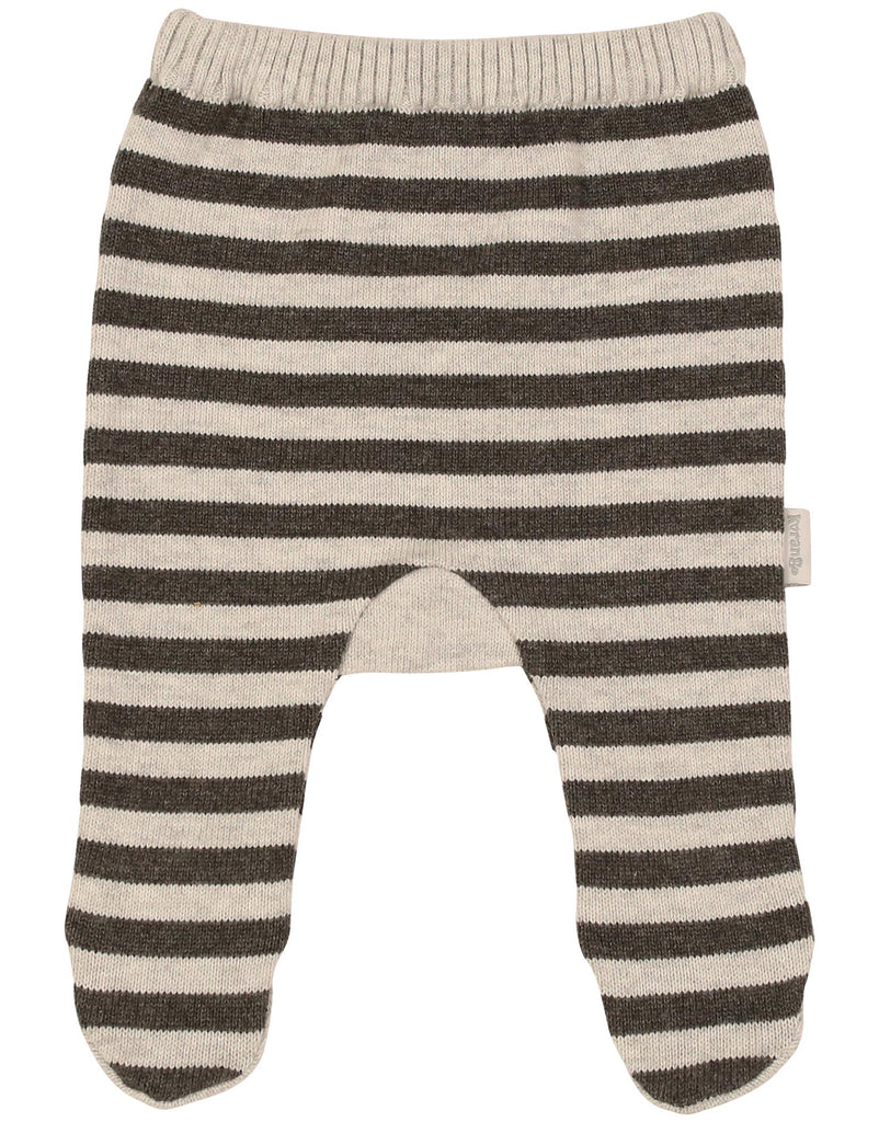 B1103 Mr Fox Striped Knit Legging-Leggings-Korango_Australia-Kids_Fashion-Children's_Wear