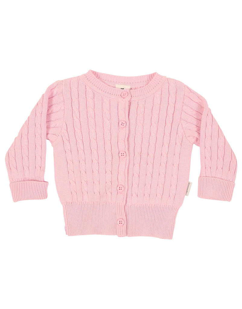 B1111 Little Fawn Cable Knit Jacket-Cardigans/Jackets/Sweaters-Korango_Australia-Kids_Fashion-Children's_Wear