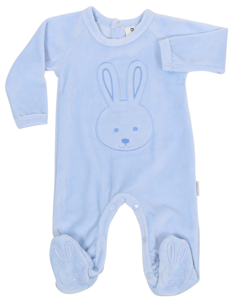 B1120B Baby Bunny Velour Romper-All in Ones-Korango_Australia-Kids_Fashion-Children's_Wear