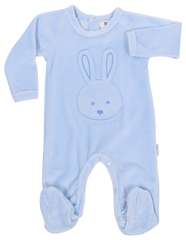B1120B Baby Bunny Velour Romper-All in Ones-Korango_Australia-Kids_Fashion-Children's_Wear