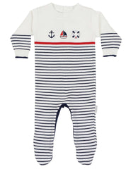 C1116 Little Boater Knit Sailor Romper-All in Ones-Korango_Australia-Kids_Fashion-Children's_Wear