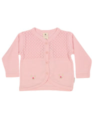 C9001 Rosettes Cardigan-Cardigan/Jackets/Sweaters-Korango_Australia-Kids_Fashion-Children's_Wear
