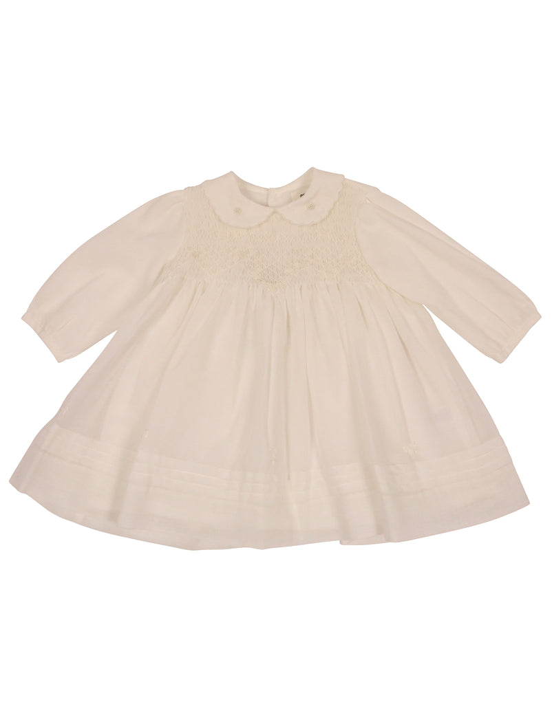 C90021 Rosettes Voile Smocked Dress-Dresses-Korango_Australia-Kids_Fashion-Children's_Wear
