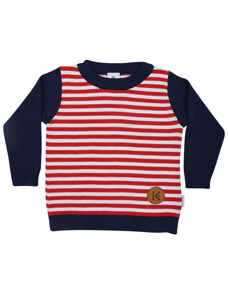 A1414R Fighter Jet Striped Sweater