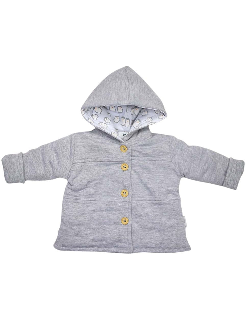 B13019G  Baby Penguin Lined Hooded Jacket