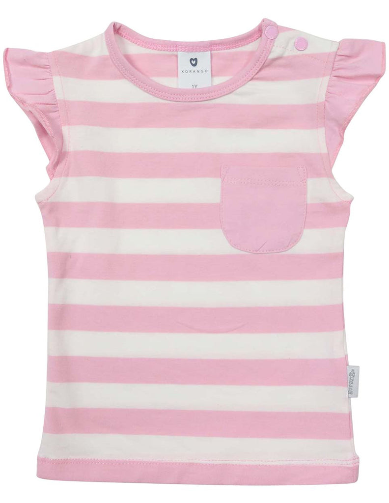A1236P Striped Pocket Tee-Tops-Korango_Australia-Kids_Fashion-Children's_Wear