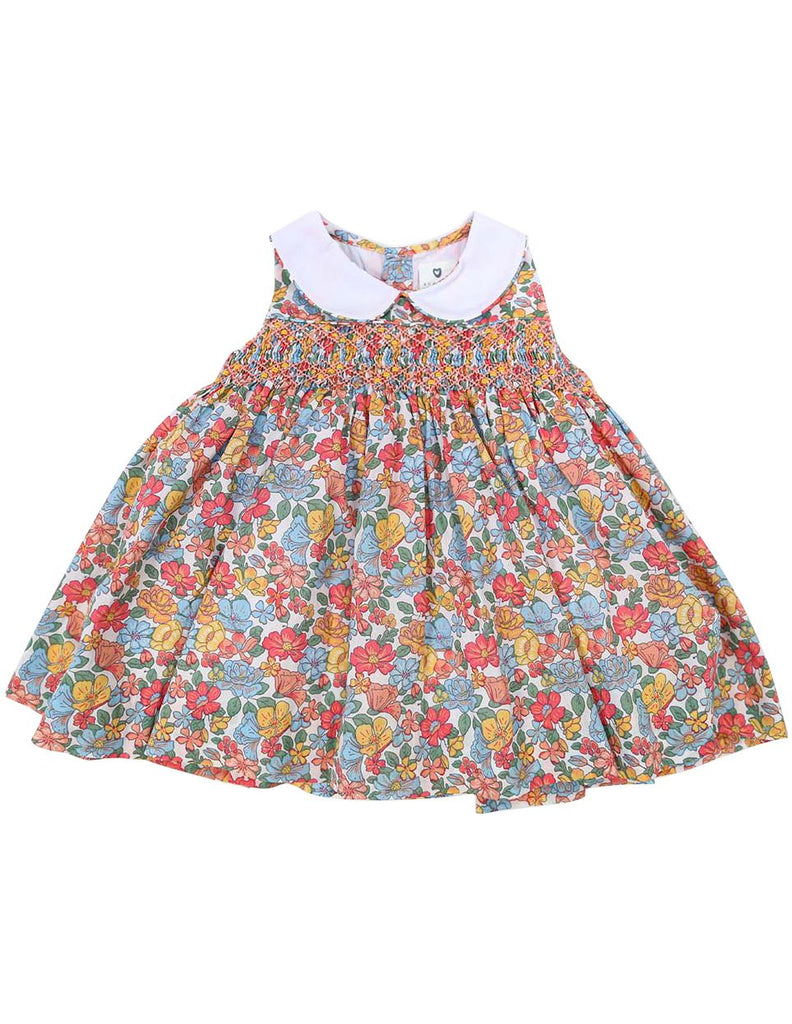 C1234P Floral Collared Dress-Dress-Korango_Australia-Kids_Fashion-Children's_Wear