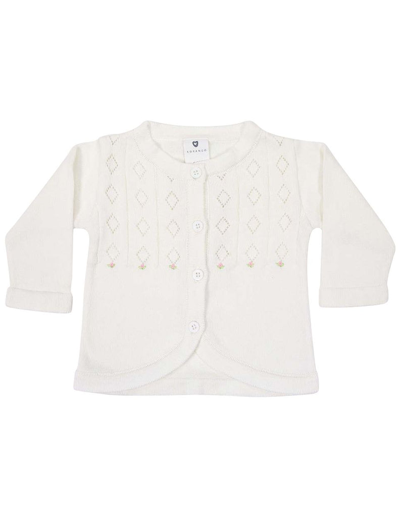 C13001I Timeless Hand Embroidered Knit Cardigan