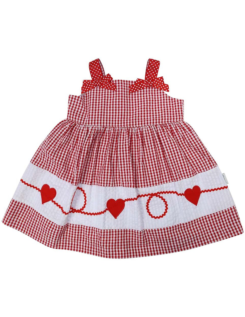 A1216R Seersucker Heart Dress-Dress-Korango_Australia-Kids_Fashion-Children's_Wear
