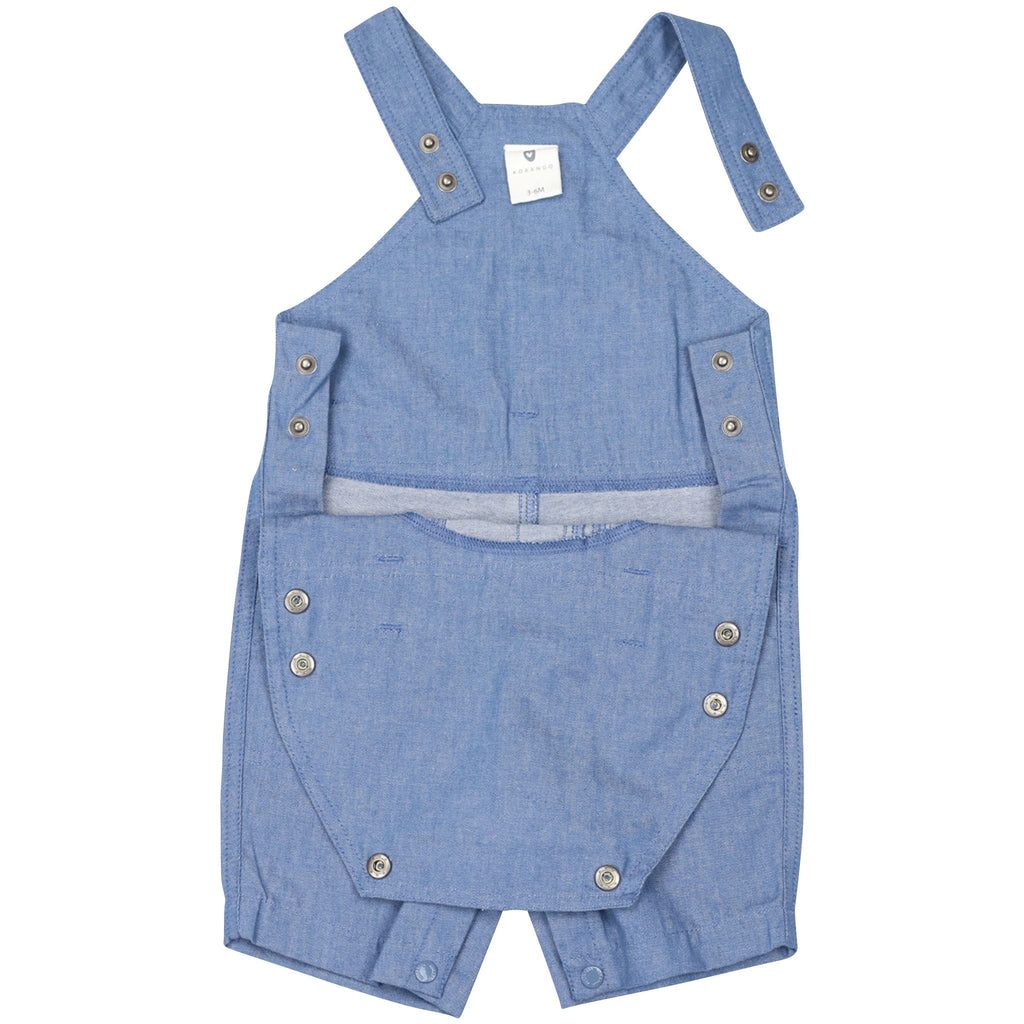 B1418C Whale Chambray overalls
