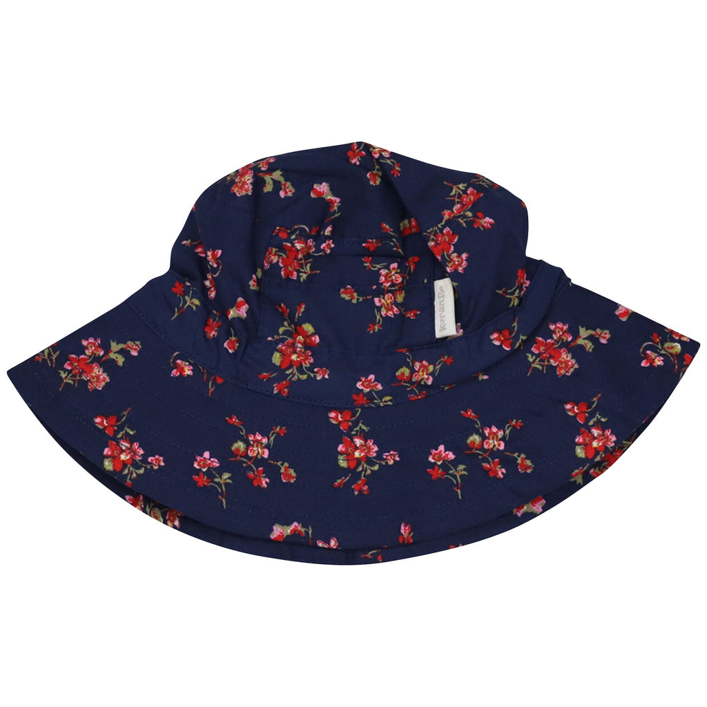 C1425N Navy Floral Floral Sunhat
