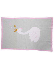 B13017G  Swan Princess Swan Princess Knit Blanket (100cm x 80cm)