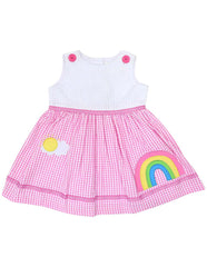 A1215H Seersucker Rainbow Dress-Dress-Korango_Australia-Kids_Fashion-Children's_Wear