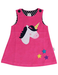 A1353P Standing out from the Crowd Unicorn Lined Cord Pinafore