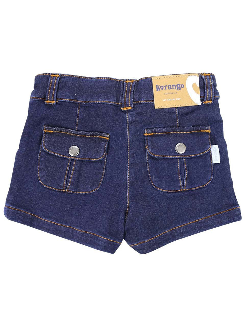 A1228D Denim Knit Short-Pants & Shorts-Korango_Australia-Kids_Fashion-Children's_Wear