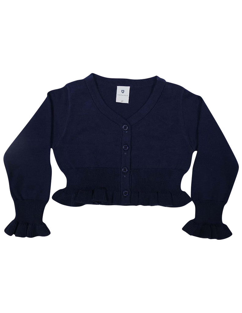 A1422N Cherries Frill Cardigan