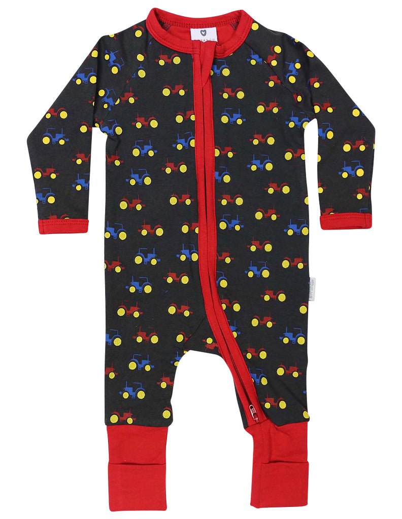 B1402C Tractors Long Sleeve Romper