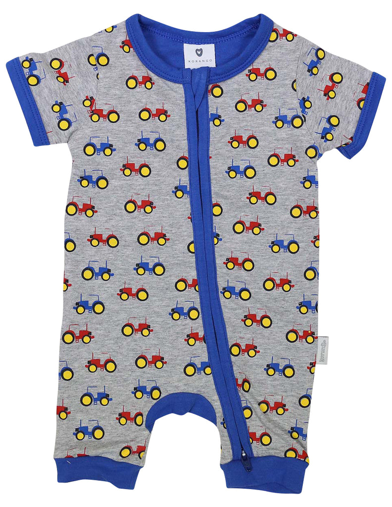 B1401G Tractors Short Sleeve Romper